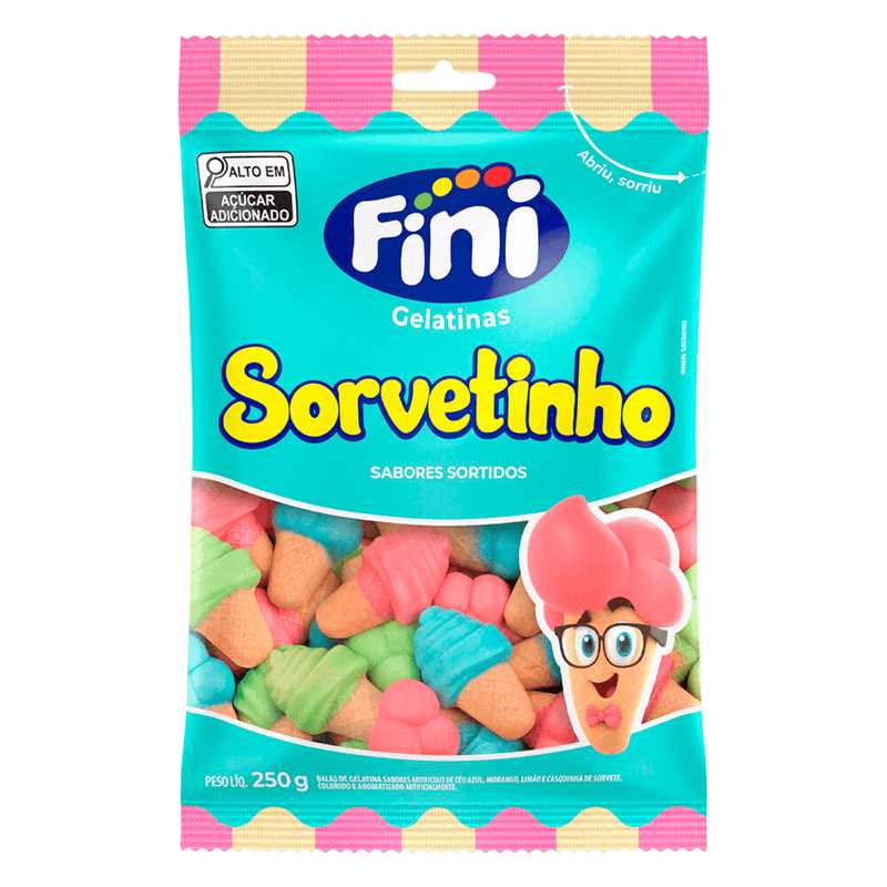 Bala Gelatinas Sorvetinho 250g FINI