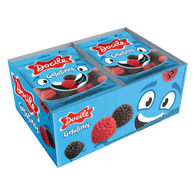 Bala Gelatines Mini Amoras 12x15g - 180g - DOCILE