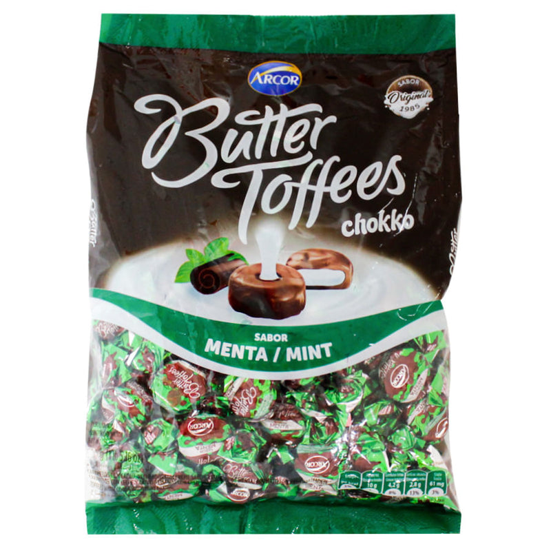 Bala Butter Toffees sabor Menta 500g - ARCOR