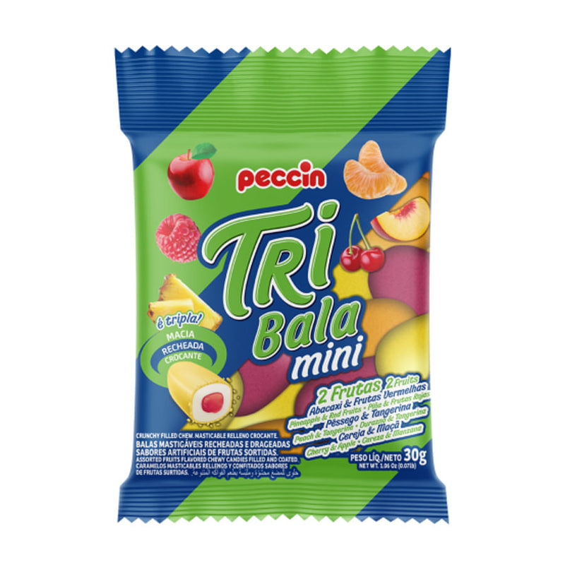 Bala Tribala Mini 2 Frutas 30G 12 Unidades PECCIN