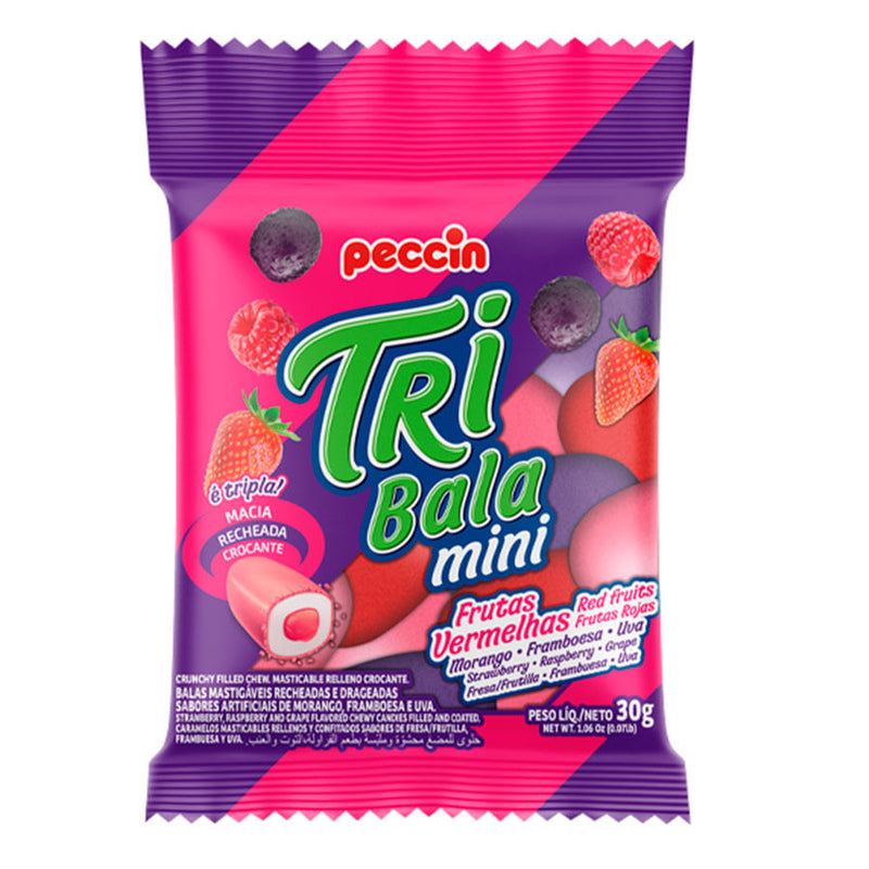 Bala Tri Mini Frutas Vermelhas 30G PECCIN