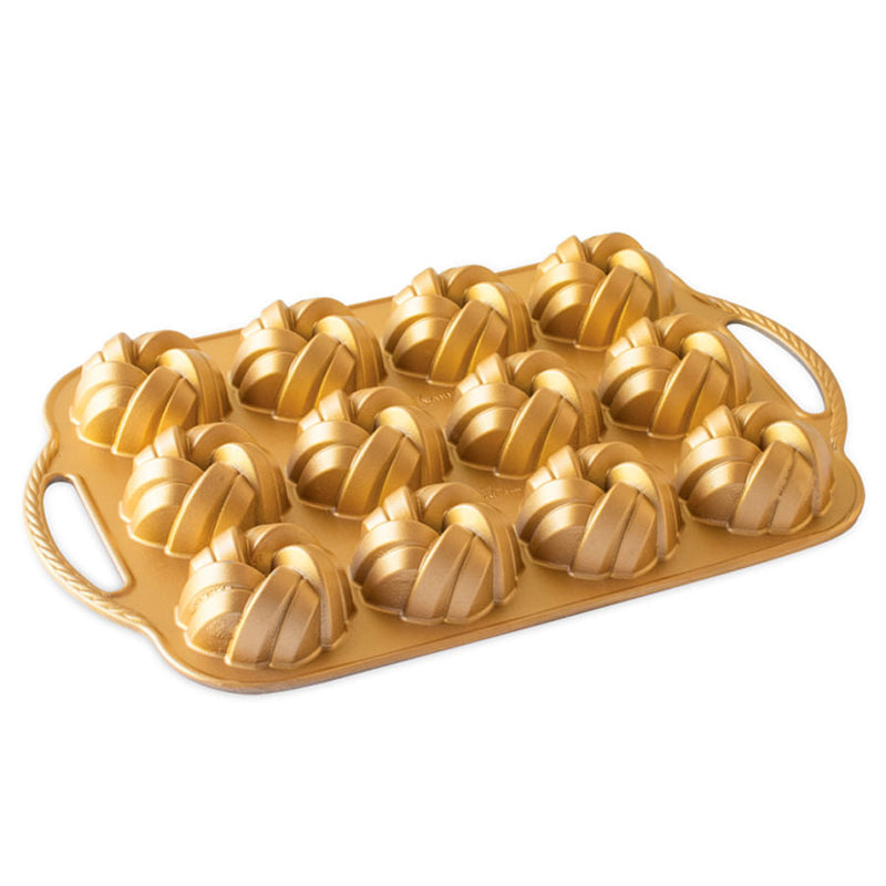 Forma Em Alumínio Fundido Anniversary Braided Bundt Bites Com 12 Cavidades (NW95377) Un NORDIC WARE