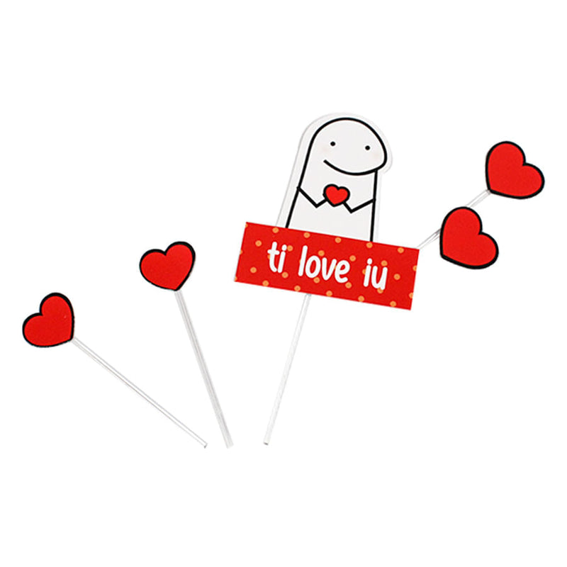 Topo de Bolo Flork TI LOVE (269) AMORA