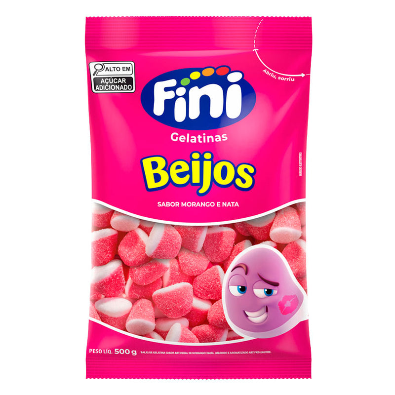Bala Beijos De Morango 500g FINI