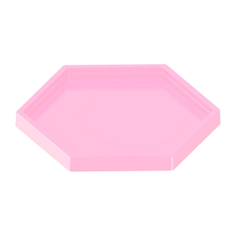 Bandeja Decorativa Sextavada Rosa Bebê (BDS007) TASIL