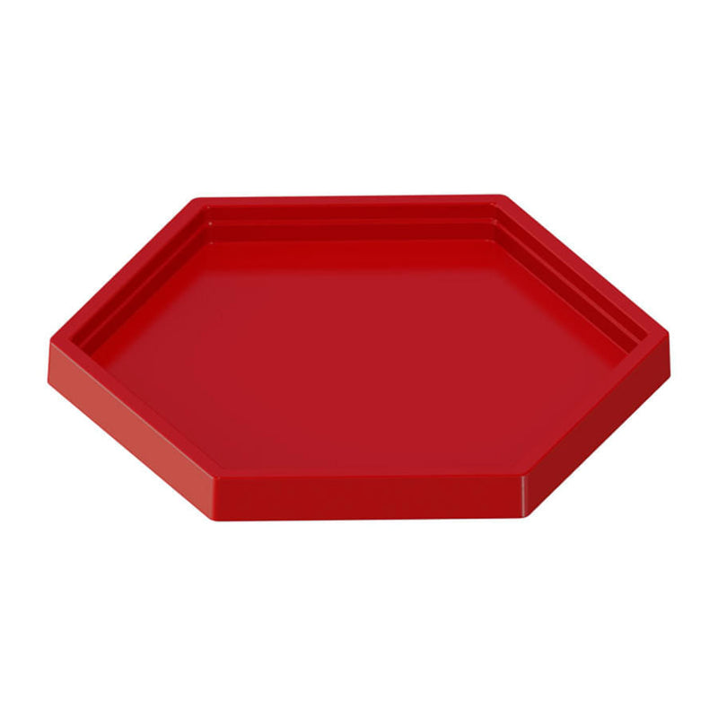 Bandeja Decorativa Sextavada Vermelha (BDS0100 TASIL