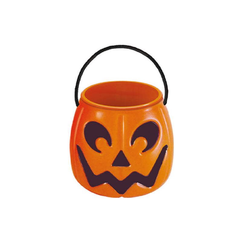 Abóbora Mini Com Alça Halloween Laranja INJETEMP