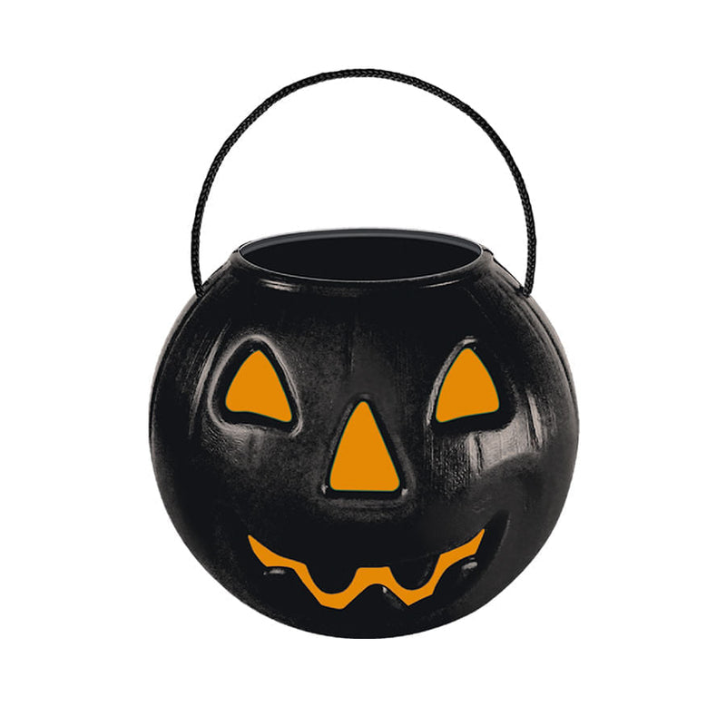 Abóbora Grande Com Alça Halloween Preta INJETEMP