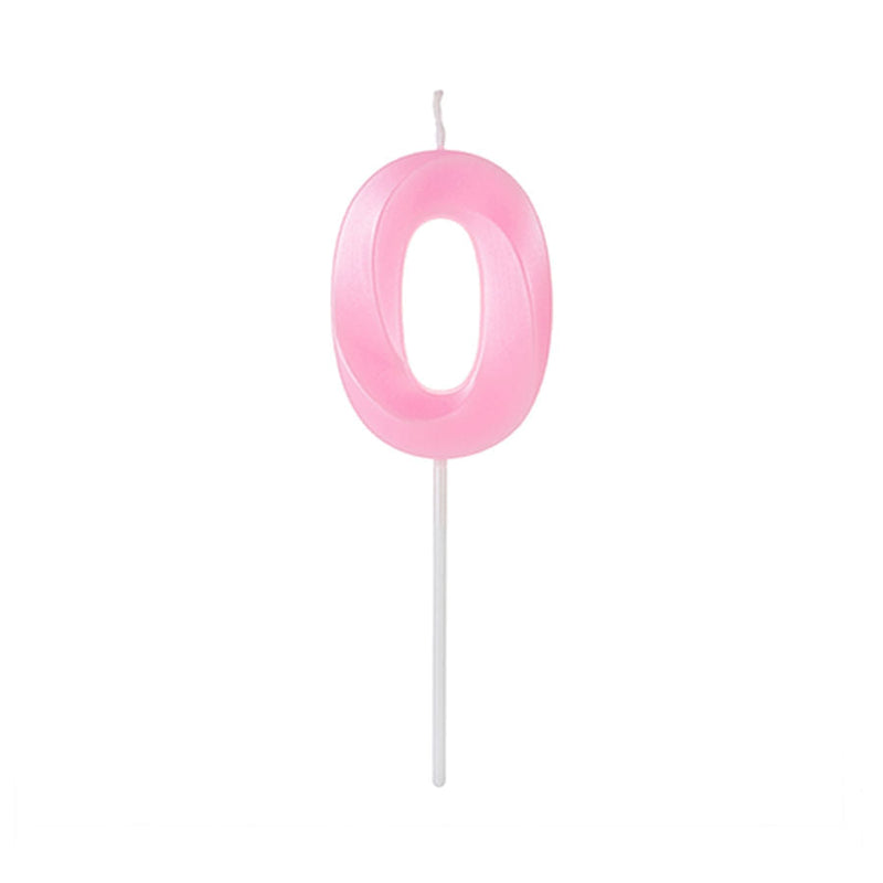 Vela Design Rosa Perolizada N°0 (VAR00) SILVER PLASTIC