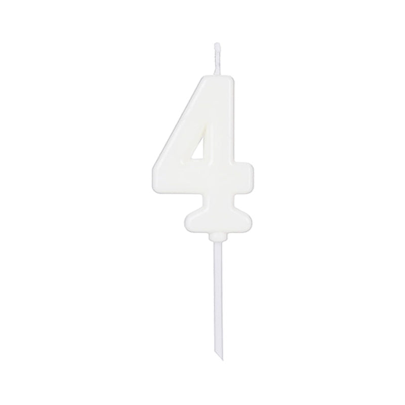 Vela Pick Branca N°4 (VCB04) SILVER PLASTIC