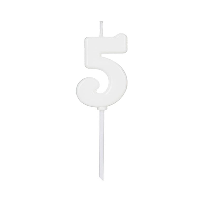 Vela Pick Branca N°5 (VCB05) SILVER PLASTIC