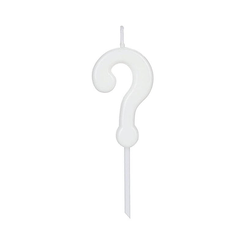 Vela Pick Branca Interrogação (VCBZZ) SILVER PLASTIC
