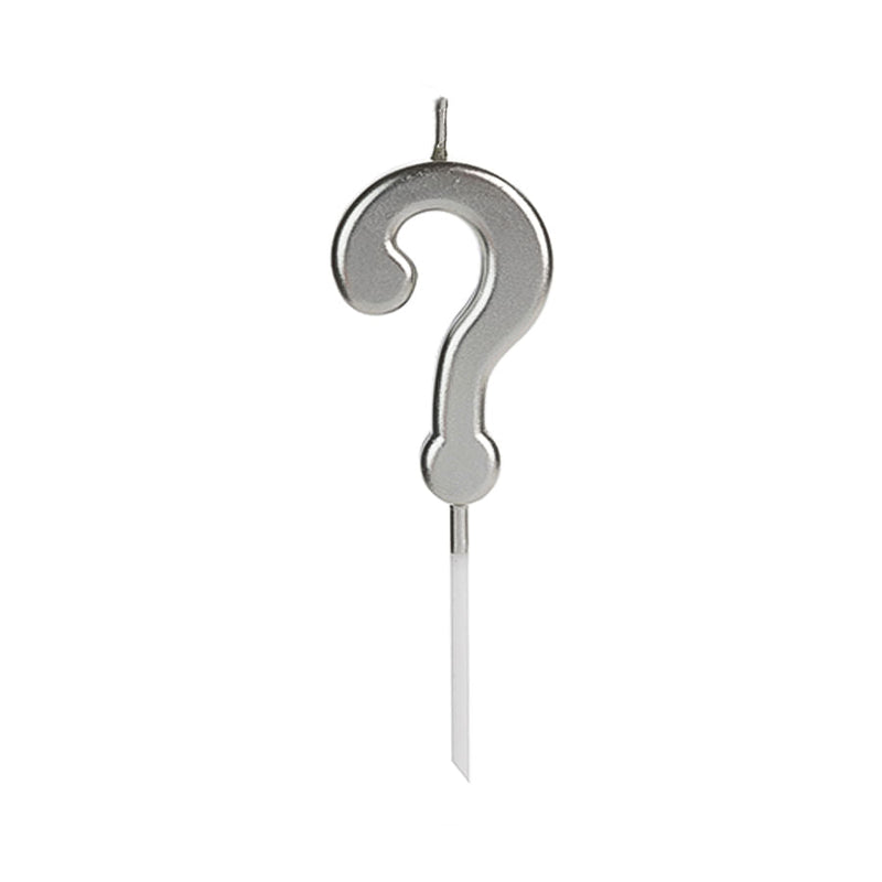 Vela Pick Prata Interrogação (VCPZZ) SILVER PLASTIC