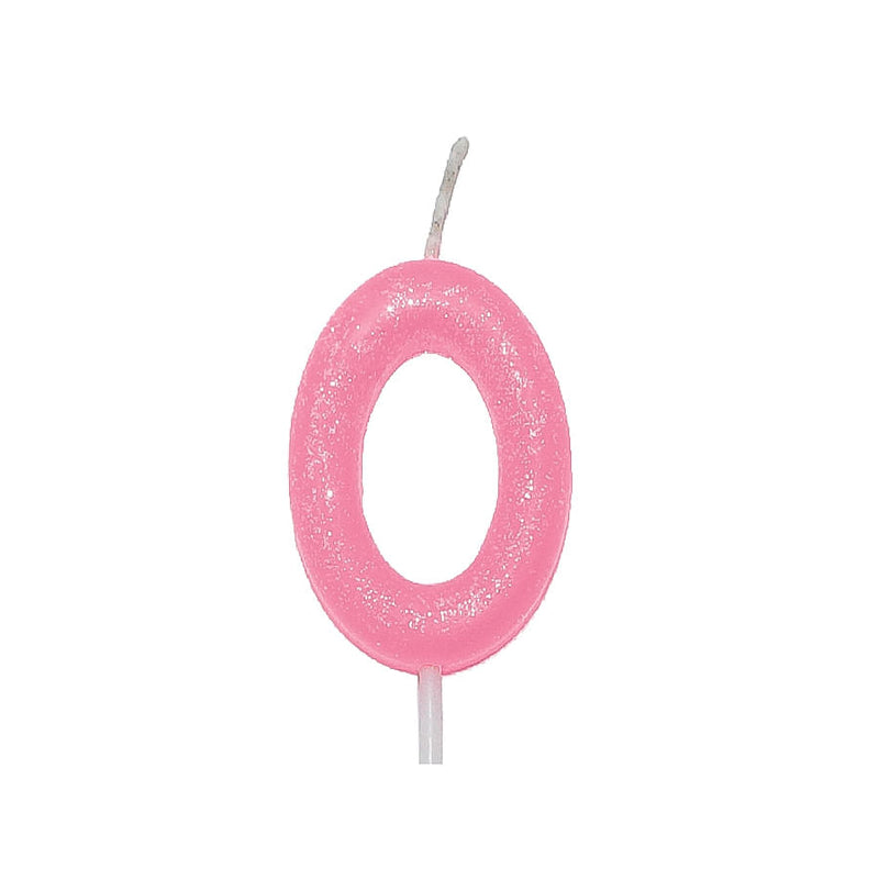 Vela Candy Color Rosa N°0 (VEX00) SILVER PLASTIC