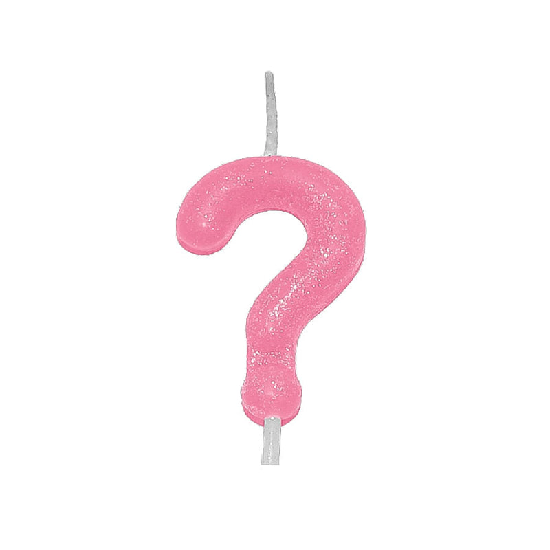 Vela Candy Color Rosa Interrogação (VEXZZ) SILVER PLASTIC