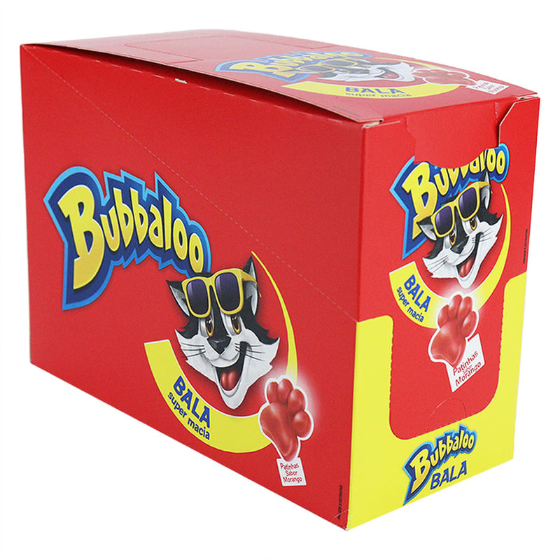 Bala Bubbaloo Morango 15G 12 Unidades MONDELEZ