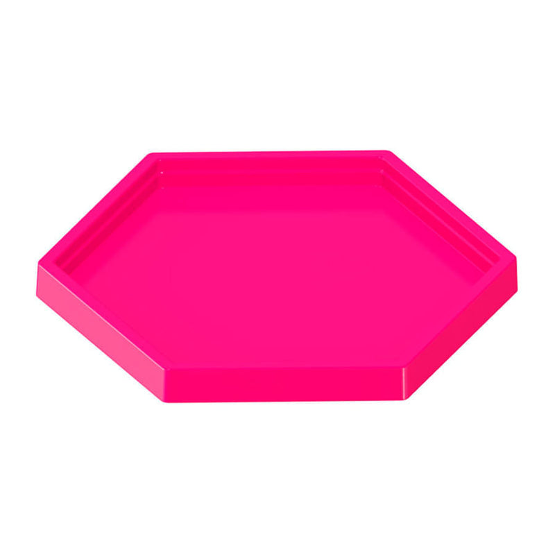 Bandeja Decorativa Sextavada Pink (BDS015) TASIL
