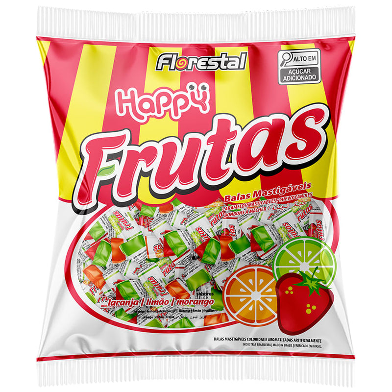 Bala Happy Frutas 500g FLORESTAL