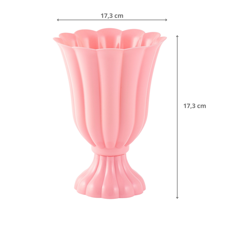 Vaso Decorativo Slim Rosa Bebê MIRANDINHA