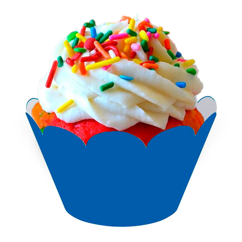 Saia Wrapper Para Cupcake Azul 12 Unidades FUN FESTAS