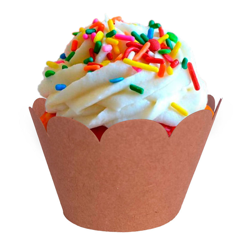 Saia Wrapper Para Cupcake Kraft 12 Unidades FUN FESTAS