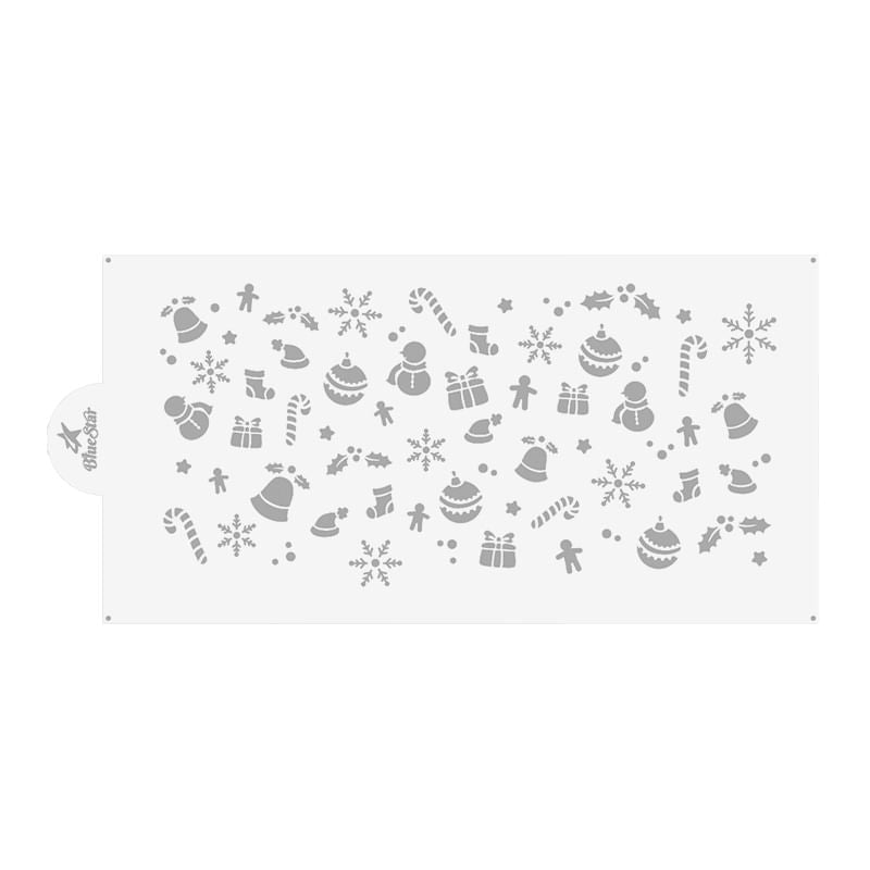 Stencil Natal Sortido Un 358131 BLUESTAR