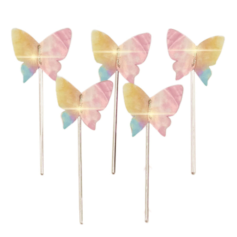 Topo Borboleta P Glitter Tie Dye 5 Unidades 147 AMORA