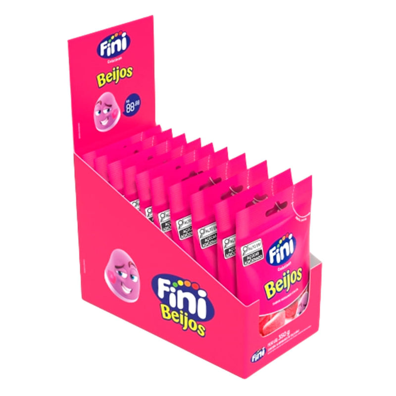 Bala Beijos De Morango 10X35g FINI