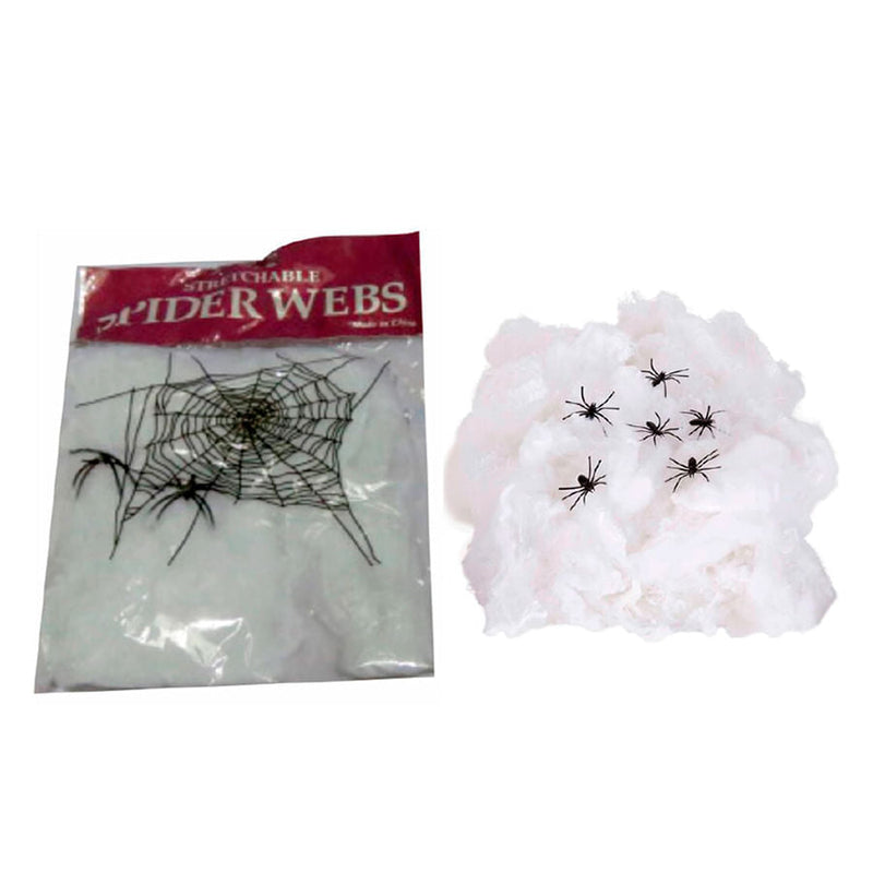 Teia de Aranhas Halloween SILVER PLASTIC