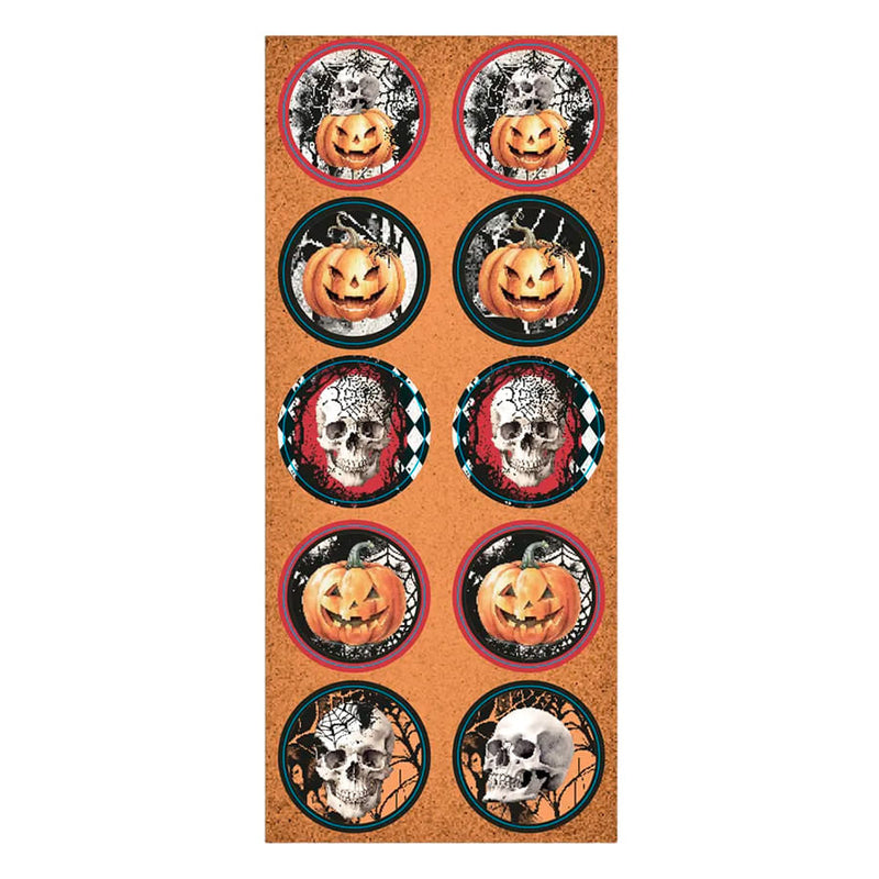 Adesivo Redondo Welcome Halloween 30 Unidades 28110238 CROMUS