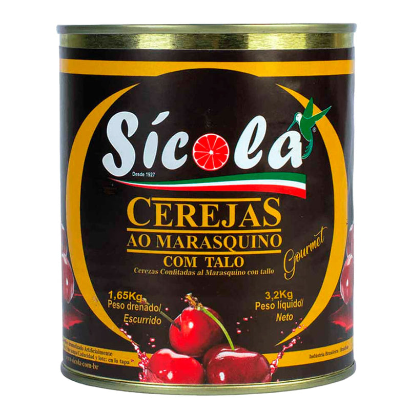 Cereja Inteira ao Marasquino Com Talo 1,65kg SÍCOLA