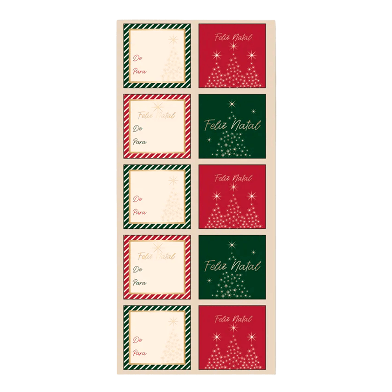 Adesivo Quadrado Magic 10X23cm 10 Unidades 18100209 CROMUS