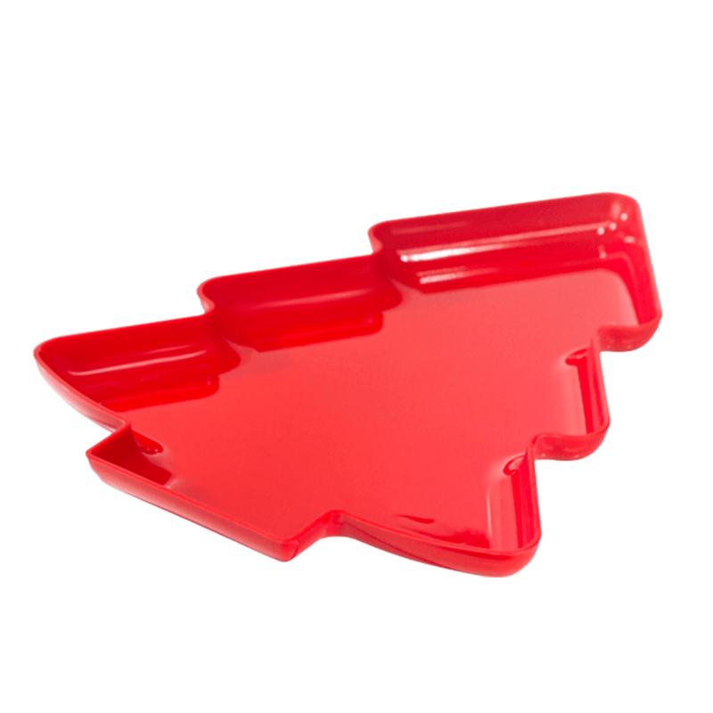 Bandeja Decorativa Pinheiro Vermelha 22X17cm TASIL