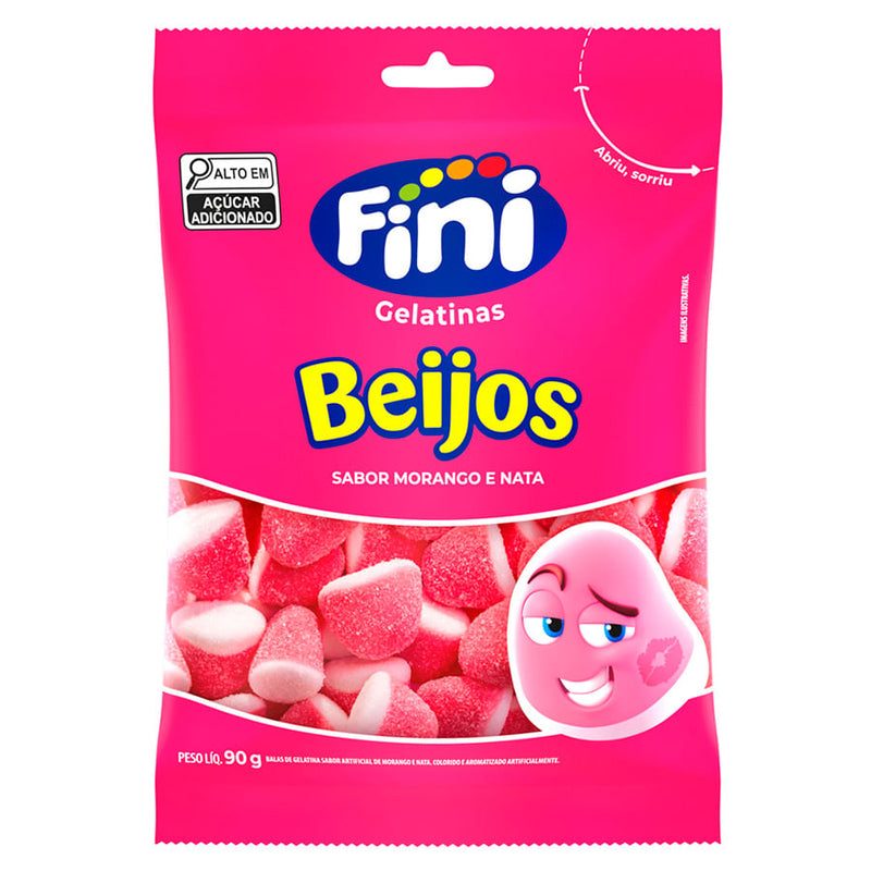 Bala Beijos De Morango 90g FINI