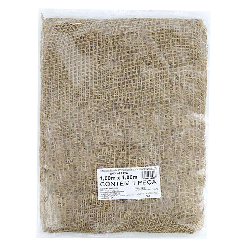Toalha de Juta Aberta Natural 1X1m FASCINACAO