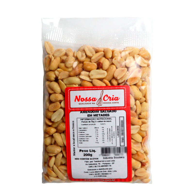 Amendoim Salgado Em Metades 200g NOSSA CRIA