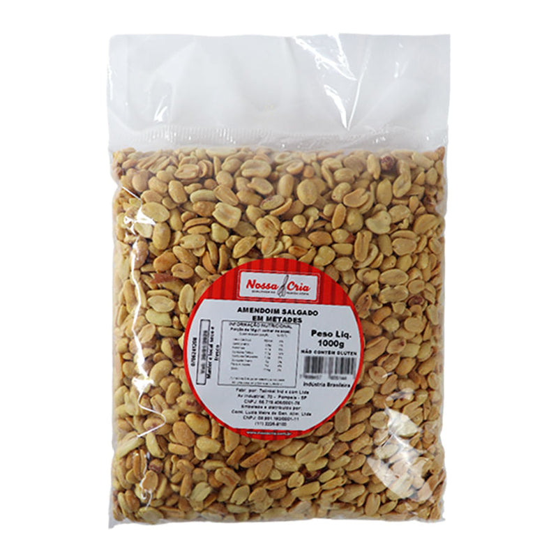 Amendoim Salgado em Metades 1kg NOSSA CRIA