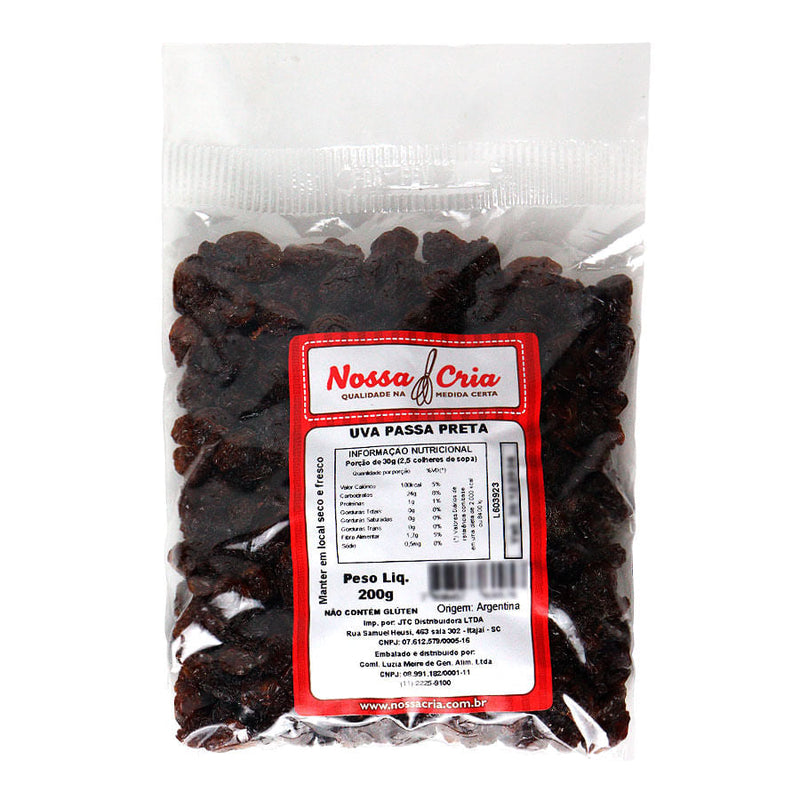 Uva Passa Preta 200g NOSSA CRIA