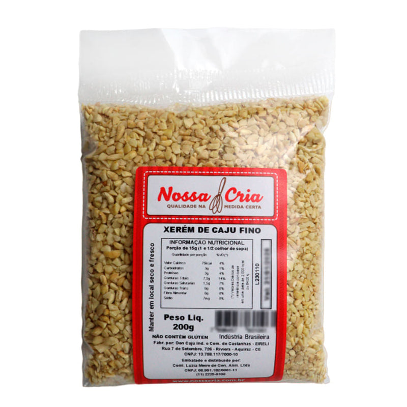 Xerém de Cajú Fino 200g NOSSA CRIA