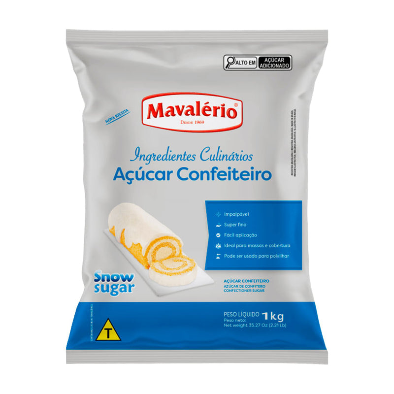 Açúcar de Confeiteiro Snow Sugar 1kg MAVALÉRIO