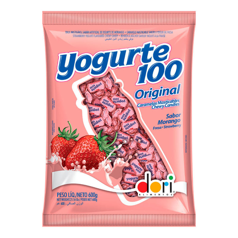 Bala Yogurte 100 Morango 600G DORI