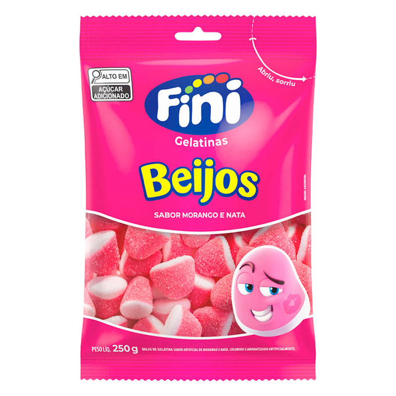 Bala Beijos De Morango 250g FINI