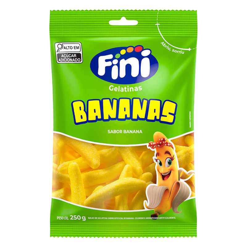 Bala Gelatinas Bananas 250g FINI