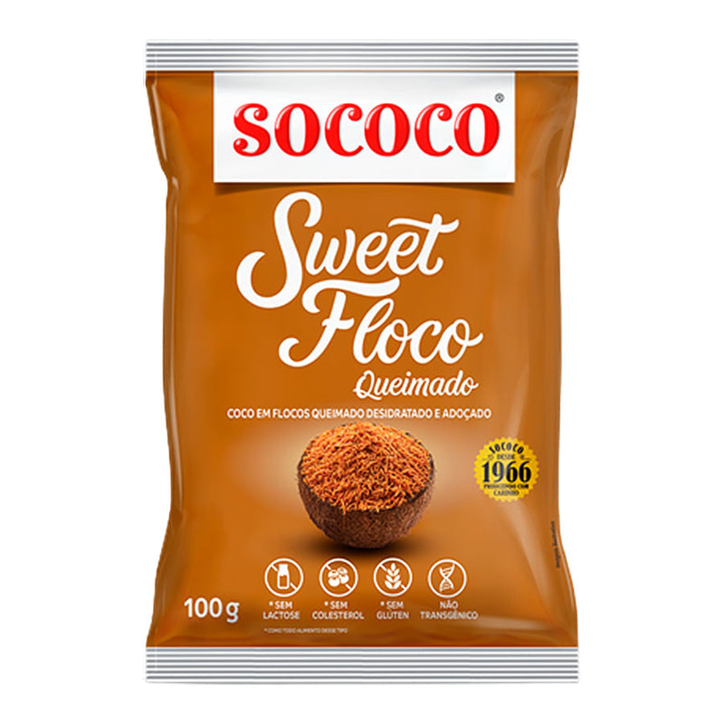 Coco Sweet Floco Queimado 100g SOCOCO