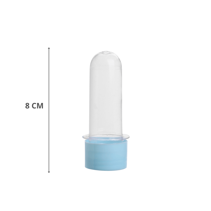 Tubete Para Lembrancinha 8cm Azul Bebê Com 10 Unidades MIRANDINHA