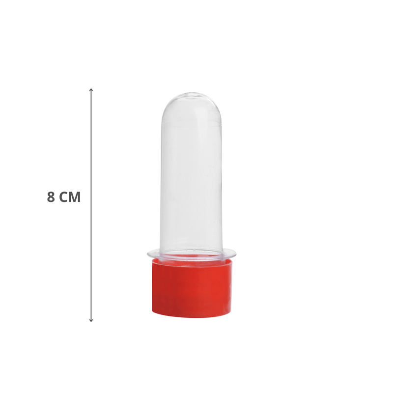 Tubete Para Lembrancinha 8cm Vermelho Com 10 Unidades MIRANDINHA