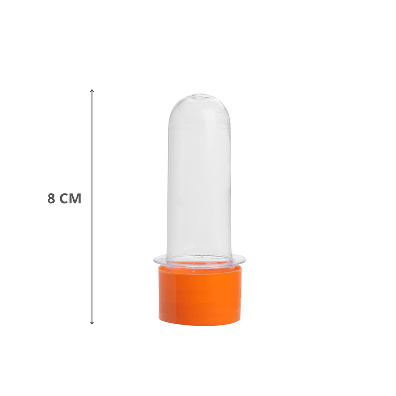 Tubete Para Lembrancinha 8cm Laranja Com 10 Unidades MIRANDINHA