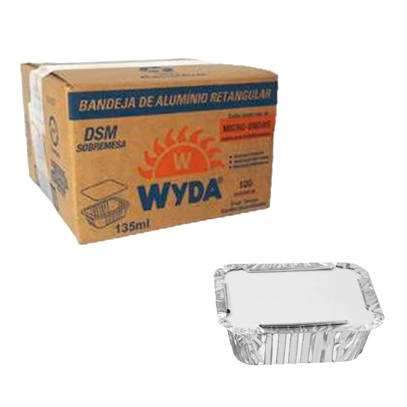 Bandeja de Alumínio 135ml 100 Unidades DSM-100 WYDA