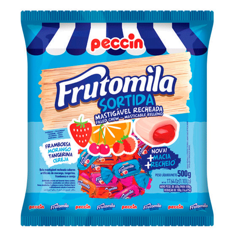 Bala Frutomila Recheada Sortida 500G PECCIN