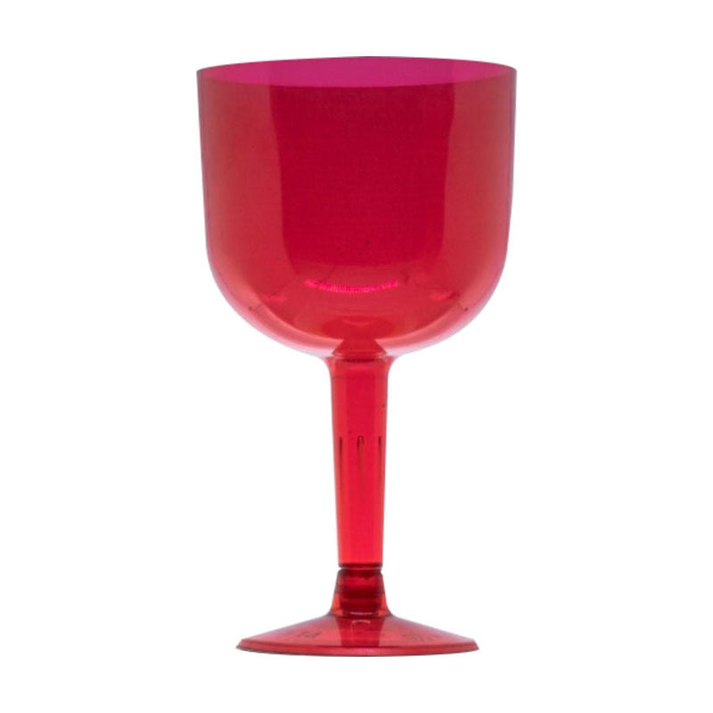 Taça Pit Gin Vermelho Glass 500ml 4 Unidades PLASTILÂNIA